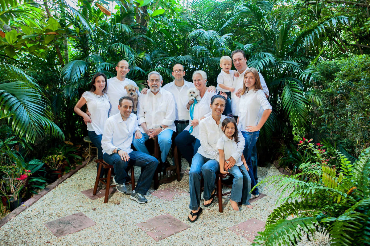 Susan Miles Rodriguez with her family